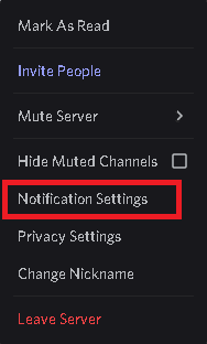 Discord Notifications Settings of a Server. Fix Discord notifications not working