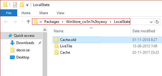 Now right-click in an empty area then select New then Folder and name it as Cache