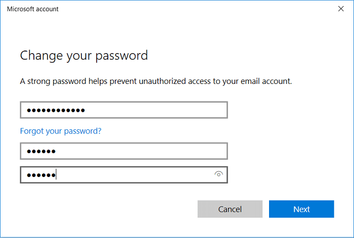 Теперь вы можете установить новый пароль, затем вам придется повторно ввести этот пароль.