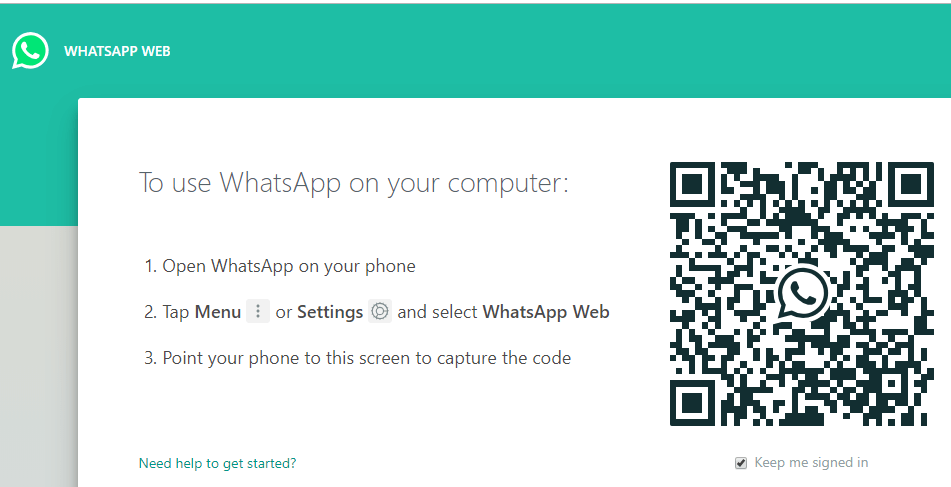 On your web browser, go to web.whatsapp.com