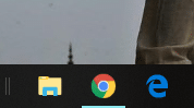 Once Google Chrome is launched, its icon will display at the taskbar