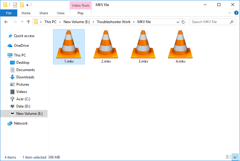 Once set as default, you can open any MKV file in VLC media player just by double-clicking on it