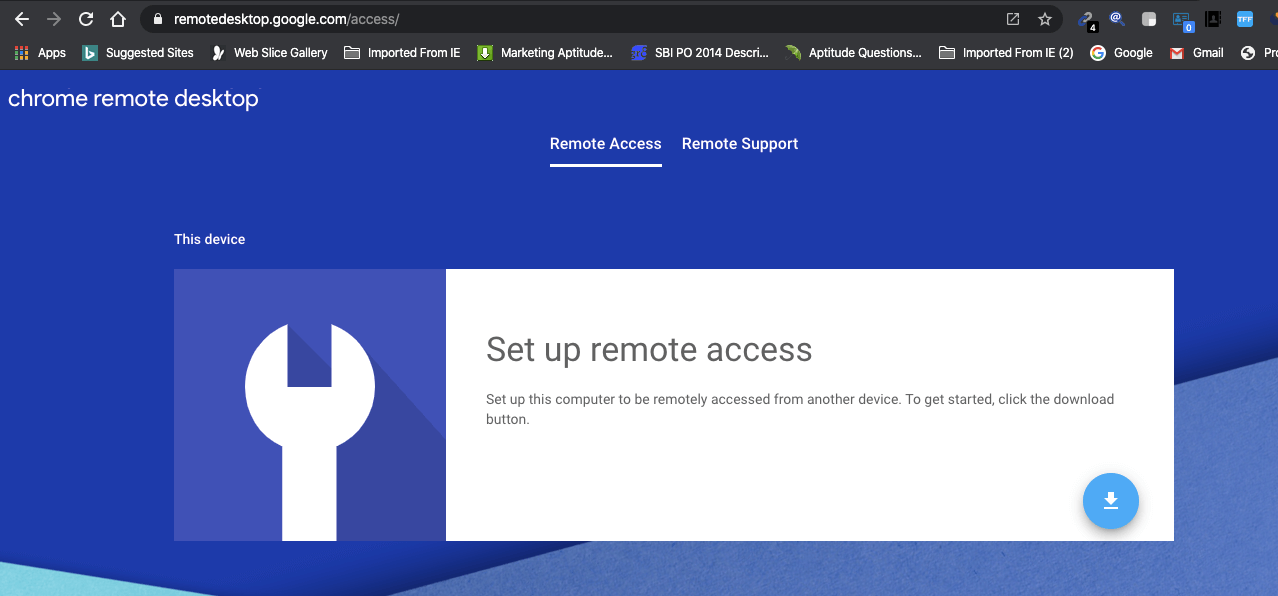 Open Chrome on Mac then navigate to remotedesktop.google.com/access in the address bar
