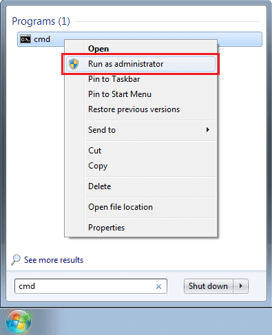 Open Command Prompt in Windows 7