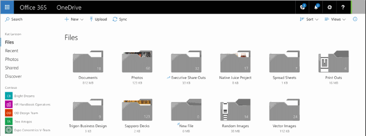 Open OneDrive on your favorite web browser