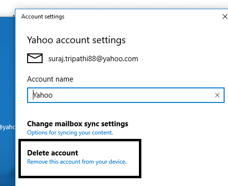 Open Settings-Manage Accounts-Select Account and select option Delete account