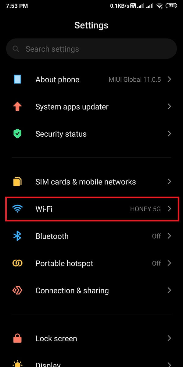 Open Settings on your Android device and tap on Wi-Fi to access your Wi-Fi network. | How to Get Free WiFi on Your Phone