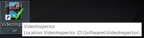 Open VideoInspector by clicking on the icon or search it through the Start menu