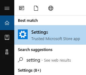 Open settings. Type settings in windows search bar and open it