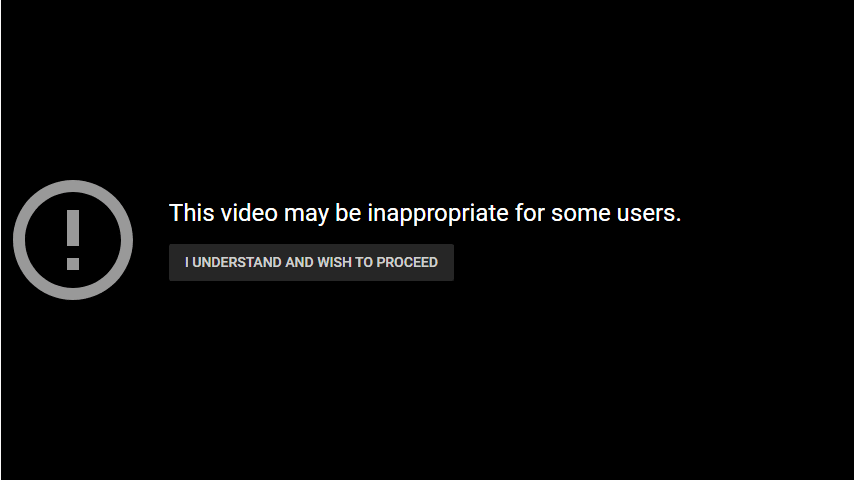 Open the YouTube video which is showing age restriction