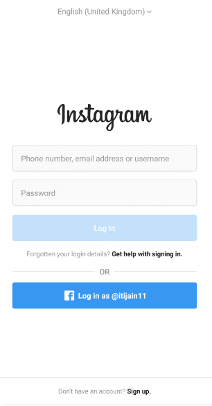 Open your Instagram app | Forgot Instagram Password