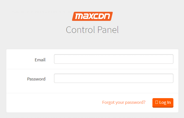 Open your favorite browser and navigate MaxCDN login