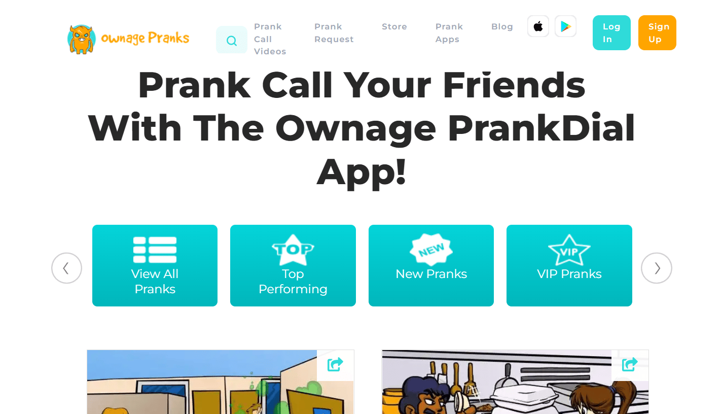 Ownage Pranks website