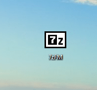 Paste the copied item 7zFM application on desktop
