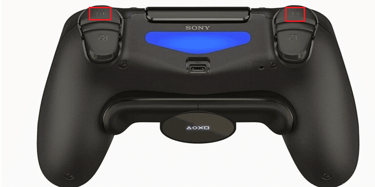 Press and hold the L1 + R1 buttons on your PS4 controller