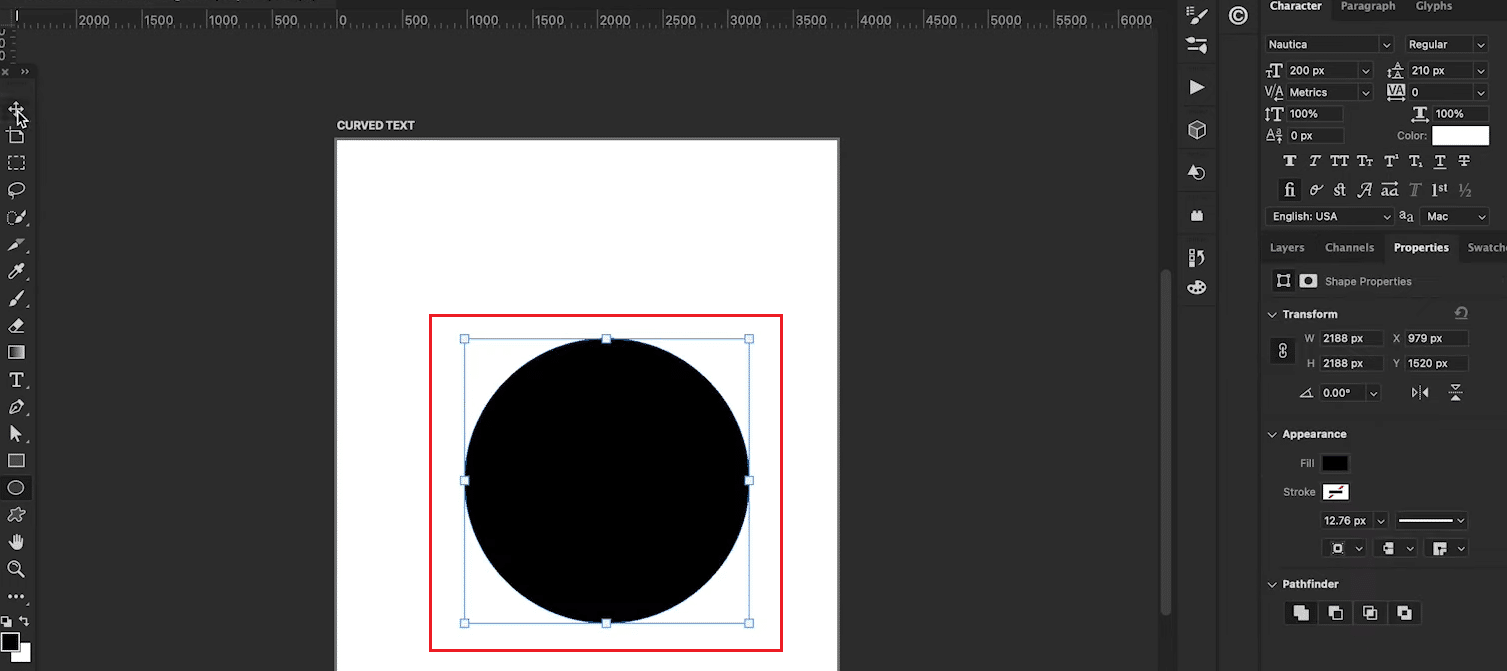 Press and hold the Shift key on your keyboard and use the cursor to draw the Circle