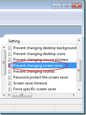 ป้องกันการเปลี่ยนโปรแกรมรักษาหน้าจอใน Windows 7