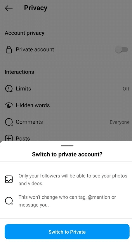 Private Account Instagram