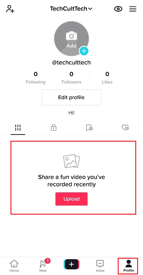 Profile tab - your old Musically videos | access old Musical.ly account
