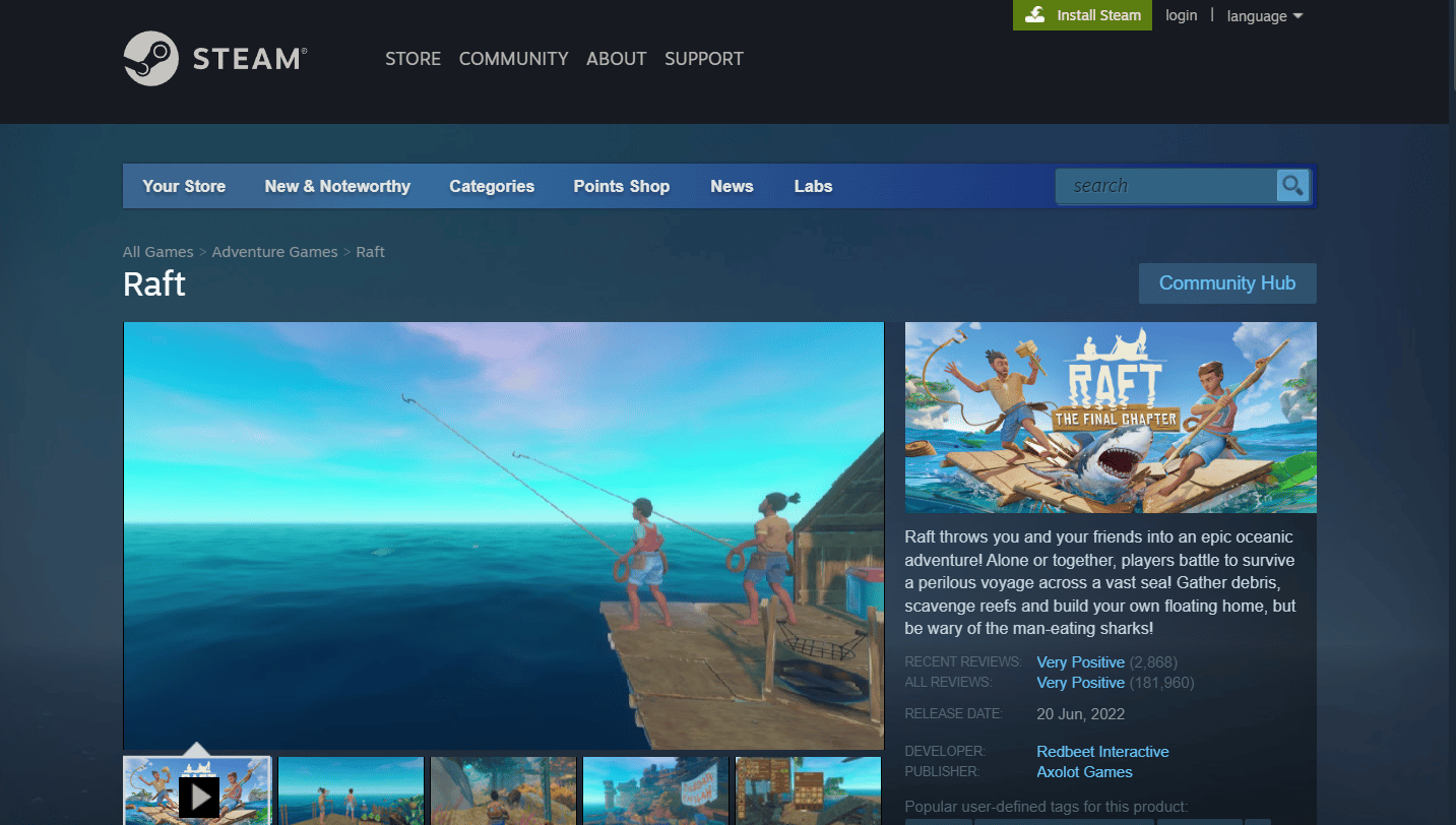 Raft on Steam