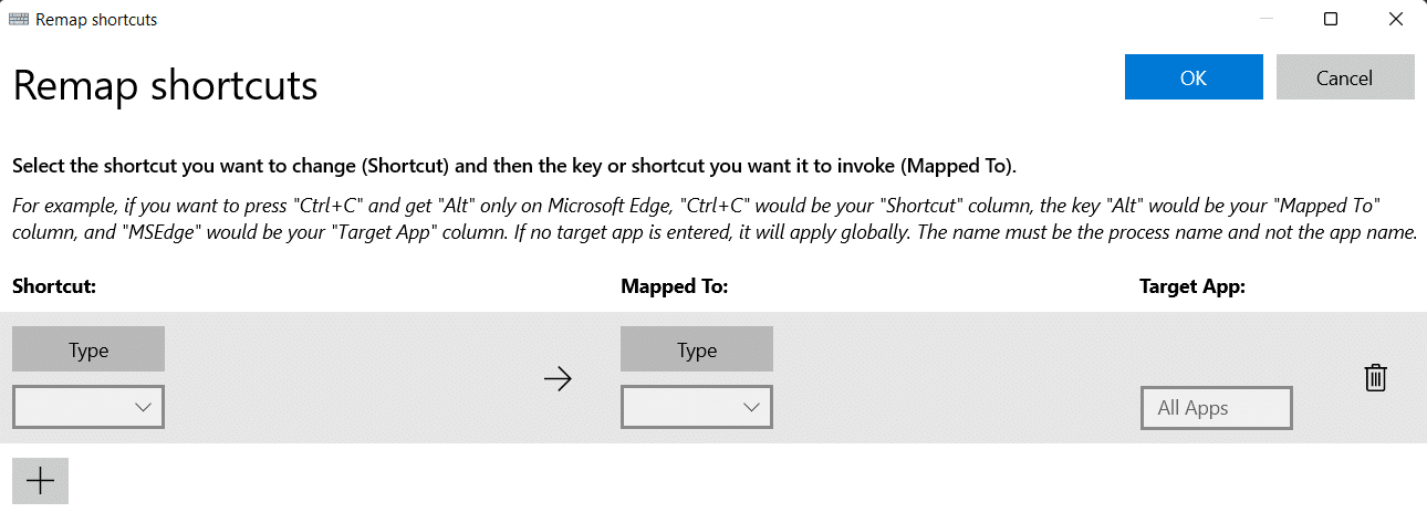 Remap shortcuts 2