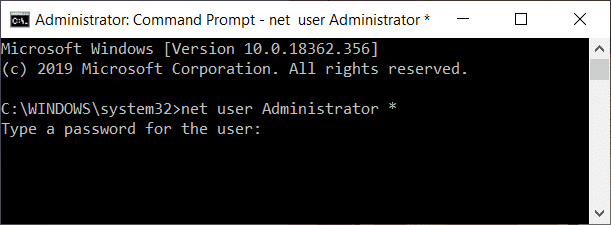 Remove Windows 10 Login Password using Command Prompt