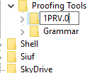 Rename the folder from 1.0 to 1PRV.0