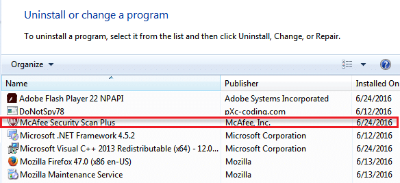 Right-click on McAfee then select Uninstall | Completely uninstall McAfee from Windows 10