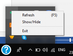 Right-click on any temperature and click on Show or Hide