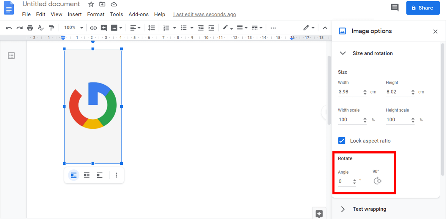  | How to Rotate an Image in Google Docs