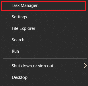 Right click on start menu and then click on Task manager