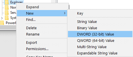Right-click on the Explorer and choose New < DWORD Value | How to Remove desktop.ini File From Your Computer