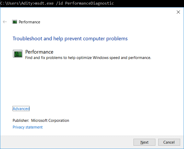Run System Performance Troubleshooter | Fix High CPU Usage by WUDFHost.exe