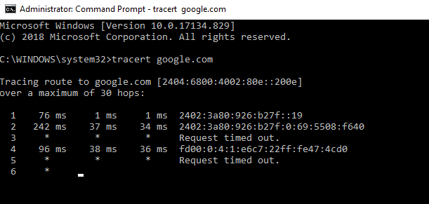 Type the command in the command prompt to Use an IP address instead of the URL