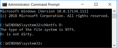 Run the command chkntfs drive_letter in order to run CHKDSK | How To Cancel a Scheduled Chkdsk in Windows 10