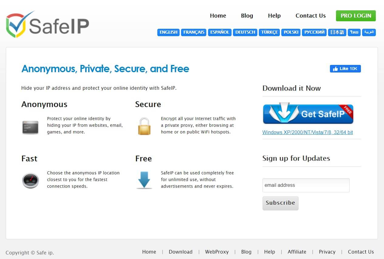 SafeIP | Logiciel proxy gratuit pour Windows 10