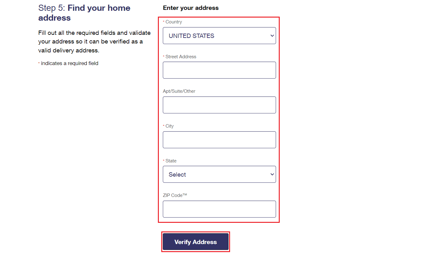 Scroll down and enter your Home Address in the given boxes and click on Verify Address | How to Reactivate USPS.com Account | reset password or change username on USPS.com