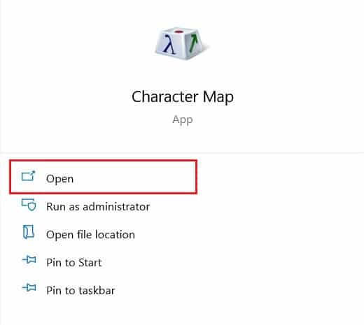 Search for character map and open the app | How to Type Characters with Accents on Windows