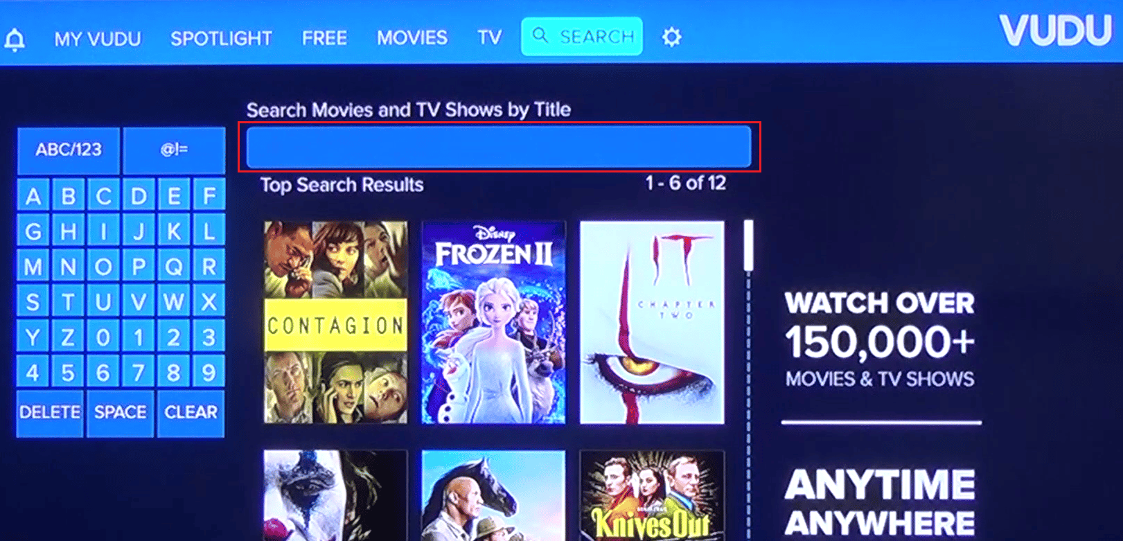 Search for desired movies and hit the LIST option to add them