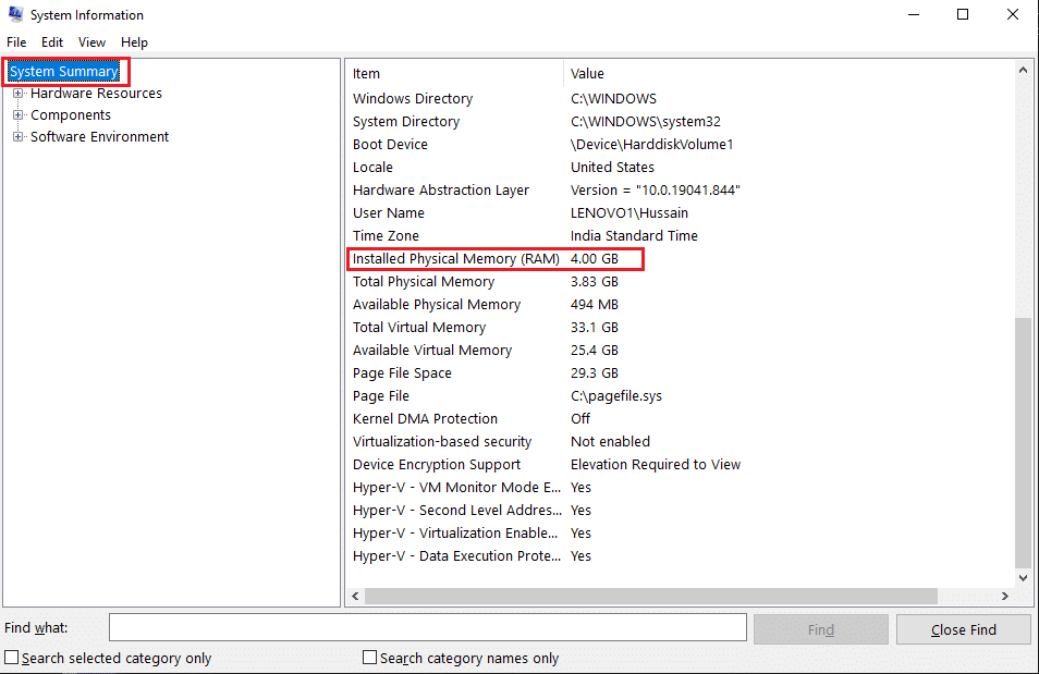 See the Installed physical memory (RAM) on the main panel | How to check RAM Speed, Size, and Type in Windows 10