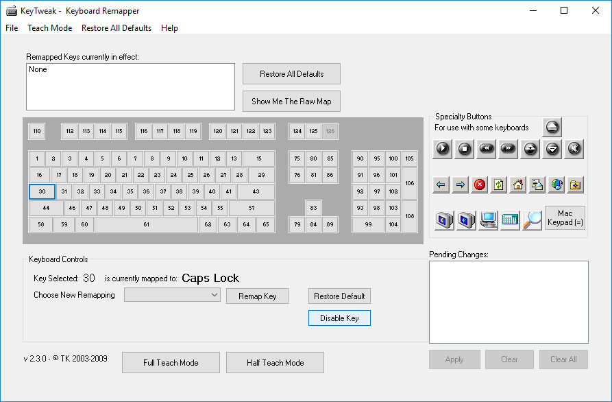 Select Caps Lock key in KeyTweak then click on Disable Key | Enable or Disable Caps Lock Key in Windows 10