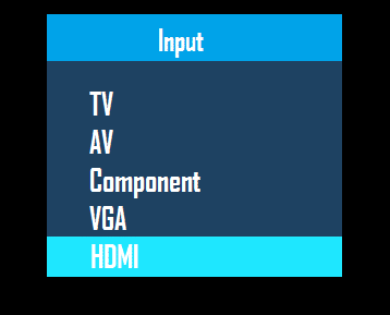 Выберите HDMI. Это отобразит экран компьютера