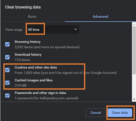 Select the Clear Browsing Data (or Clear Recent History) option. | Facebook not loading properly