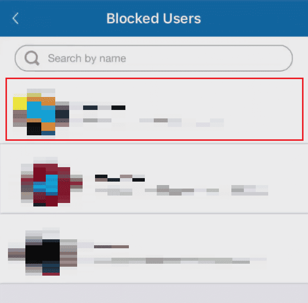 Iš sąrašo pasirinkite norimą vartotoją, kurio blokavimą norite atblokuoti | Kaip susigrąžinti užblokuotą „Skout“ paskyrą