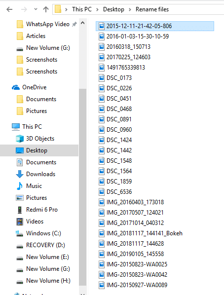 Select the first file