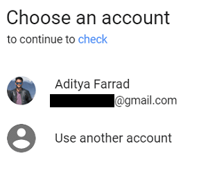 Select the same Google account that you used to configure the Google Assistant API