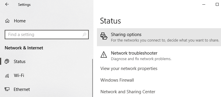 Select ‘Network & Internet’ section of settings, under ‘View your network properties’
