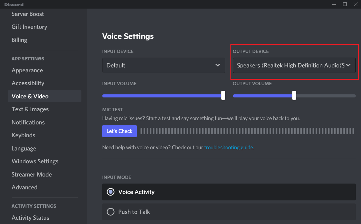 Set Headphone or Speakers as the default Output Device in Discord | Fix Discord Picking up Game Audio Error