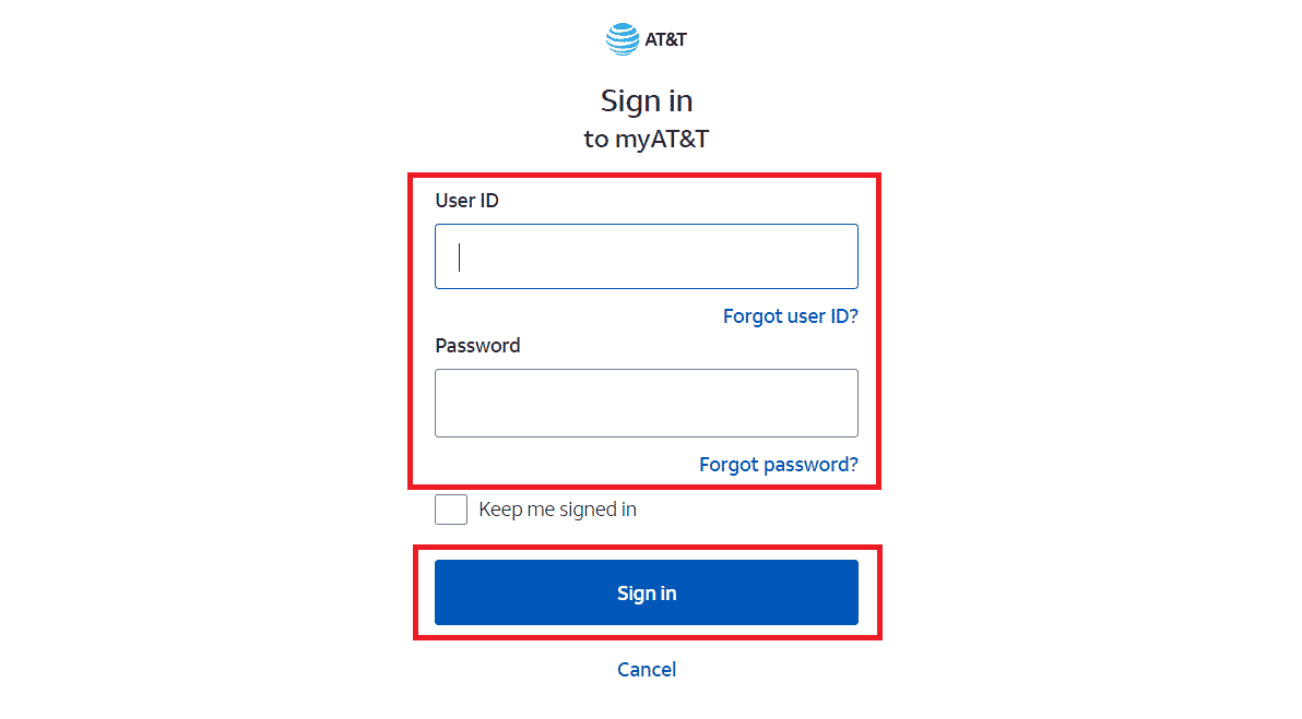 Sign in to your AT&T account with the User ID and Password from the AT&T login page | Can You See Text Messages on AT&T?