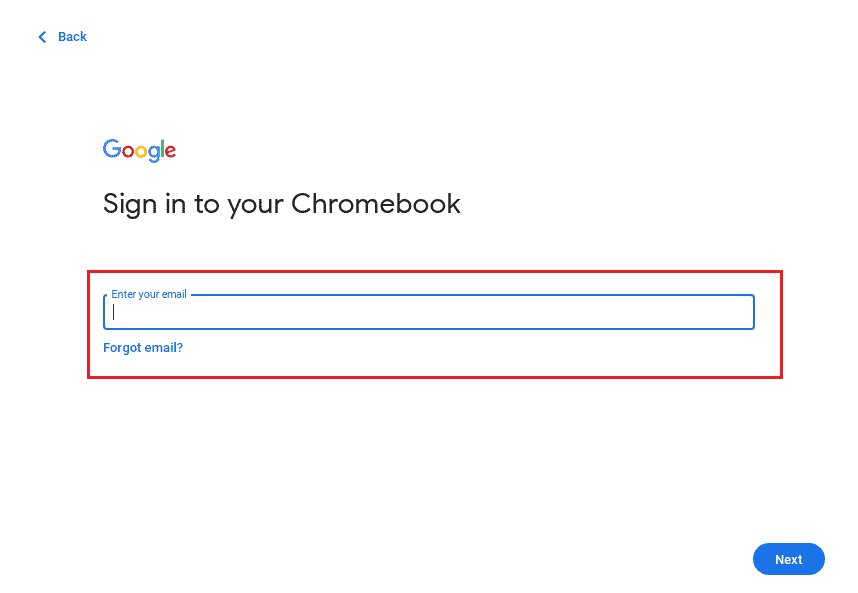 Sign in to your Chromebook with the desired Google account | How to Bypass Administrator on School Chromebook